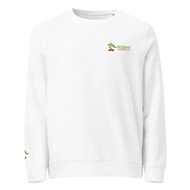 Bonsai Wonderland Organic Sweatshirt, White, Size L