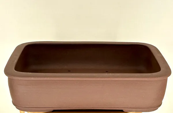 Brick Red Unglazed Ceramic Bonsai Pot, Rectangle 18.0" x 3.25" x 4.0"