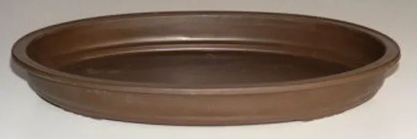 Brown Bonsai Pot for Forest Group or Penjing, Oval 13.25" x 9.25" x 3"