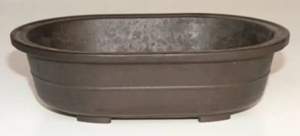 Brown Mica Bonsai Pot, Oval 11.25" x 8.0" x 3 1/8"