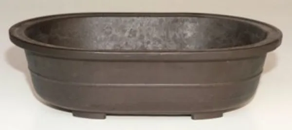 Brown Mica Bonsai Pot, Oval 14" x 9.75" x 3.75"