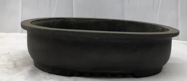 Brown Mica Bonsai Pot, Oval 16 1/8" x 13.0" x 3 7/8"