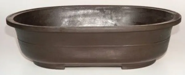 Brown Mica Bonsai Pot, Oval 16.75" x 12.0" x 4.25"