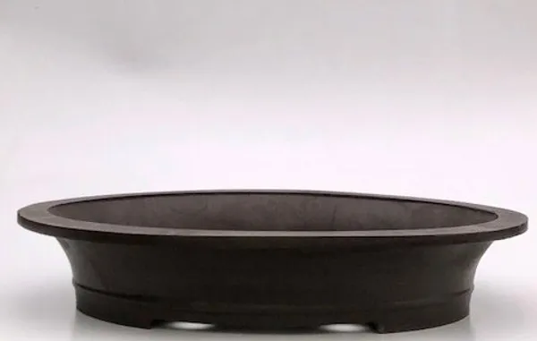 Brown Mica Bonsai Pot, Oval 23.0" x 16.5" x 4.0"