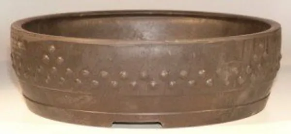Brown Mica Bonsai Pot, Round 17.5" x 5.0"