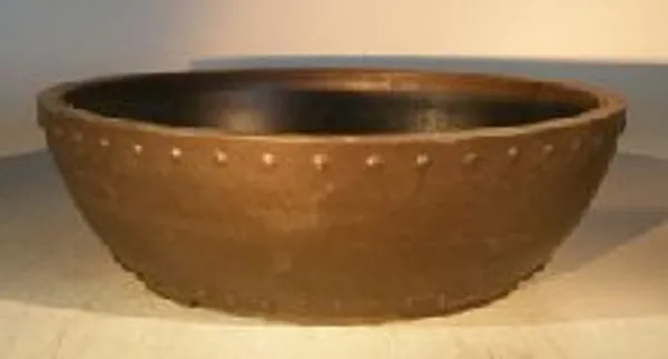 Brown Mica Bonsai Pot, Round 9.25" x 2.75"