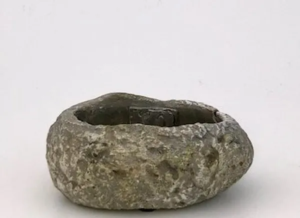 Faux Lava Rock Bonsai Pot, 5"