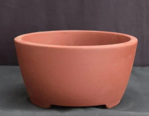 Round Unglazed Bonsai Pot 6.25" x 6.25" x 2.75"