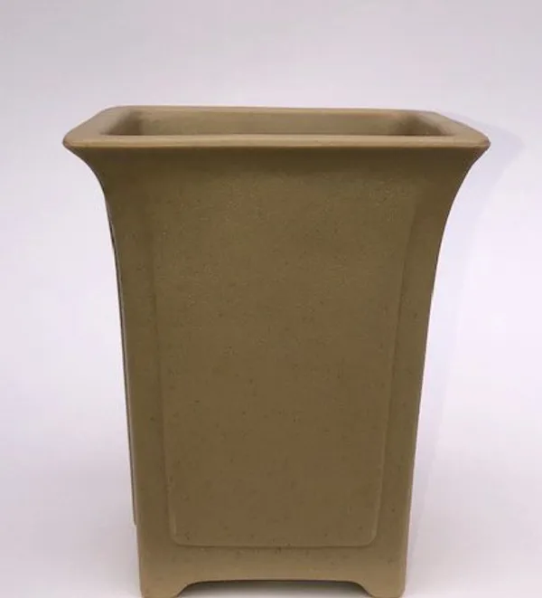 Tan Cascade Bonsai Training Pot, Square 5" x 5" x 6" tall