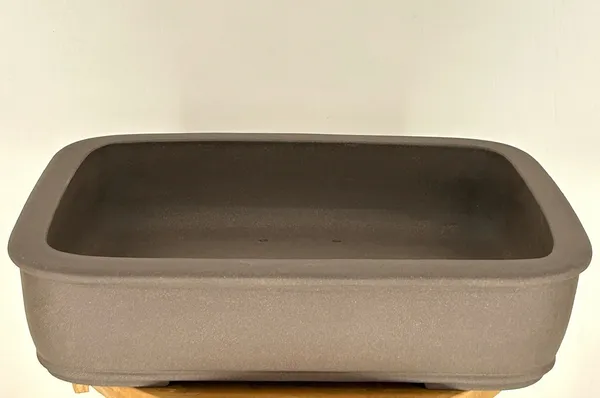 Tan Unglazed Ceramic Bonsai Pot, Rectangle 18.0" x 3.25" x 4.0"